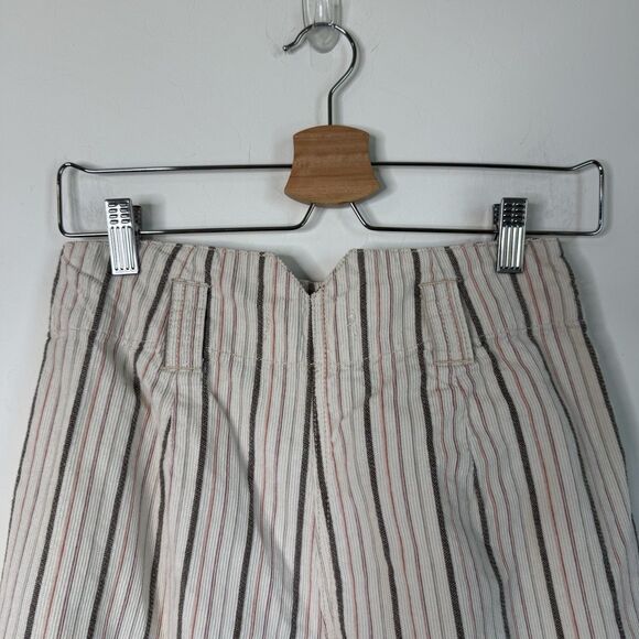 Urban Outfitters Size 4 Striped Corduroy Pleated Front High Rise Cropped Trouser - Picture 11 of 16